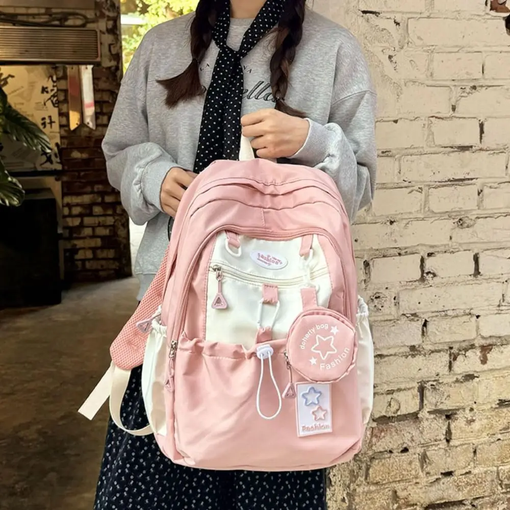 Cute Star Women Backpack with Coin Purse Korean Style Nylon Shoulders Bag Harajuku Large Capacity Student Schoolbag High School
Cute Star Women Backpack with Coin Purse Korean Style Nylon Shoulders Bag Harajuku Large Capacity Student Schoolbag High School