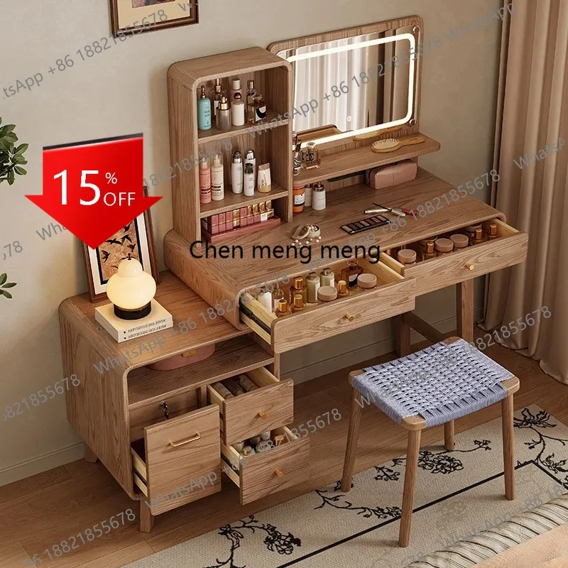 M78 High-end Solid Wood Makeup Vanities Telescopic Storage Cabinet Mirror Lamp Makeup Vanities Simple Integrated Furniture Table
M78 High-end Solid Wood Makeup Vanities Telescopic Storage Cabinet Mirror Lamp Makeup Vanities Simple Integrated Furniture Table