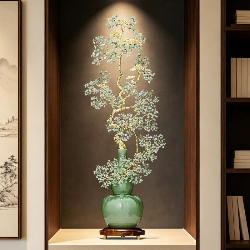 LTT Golden Branch Jade Pine Crystal Stone Gourd Ornament Large Living Room Entrance Niche Ornament
LTT Golden Branch Jade Pine Crystal Stone Gourd Ornament Large Living Room Entrance Niche Ornament