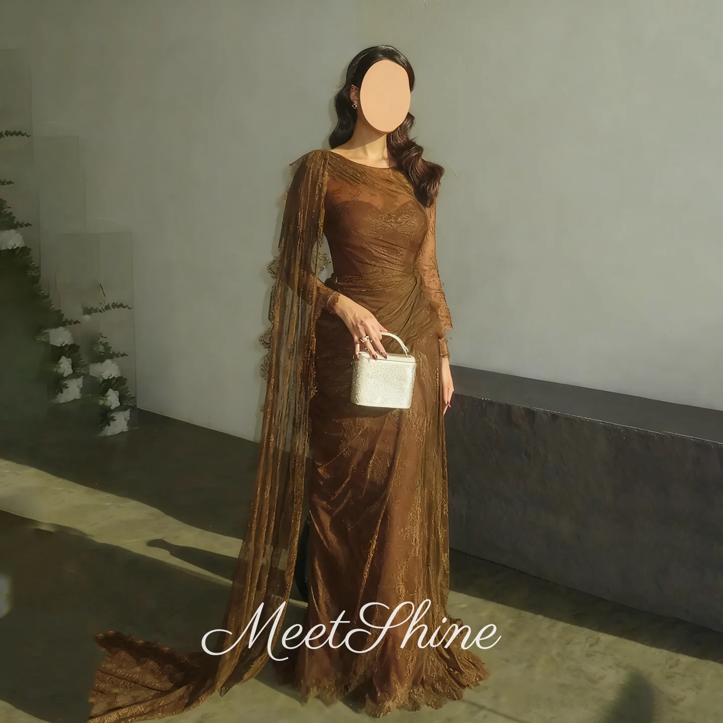 Classical Long Sleeves Brown Pleated Mermaid Evening Dresses with Long Sleeves for Woman Lace Prom Dresses Ball Gown Customized
Classical Long Sleeves Brown Pleated Mermaid Evening Dresses with Long Sleeves for Woman Lace Prom Dresses Ball Gown Customized