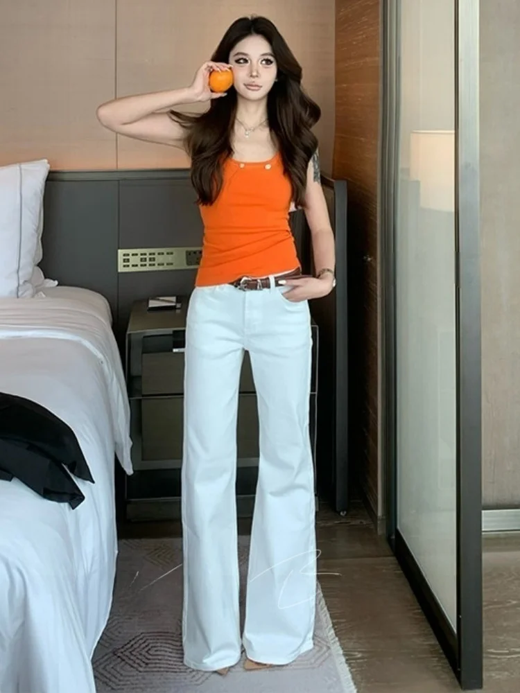 High Waist Stretchy Slimming Bell Bottom Jeans Women's Summer 2026 New Style Korean Version Sexy White Micro Flare Denim
High Waist Stretchy Slimming Bell Bottom Jeans Women's Summer 2026 New Style Korean Version Sexy White Micro Flare Denim