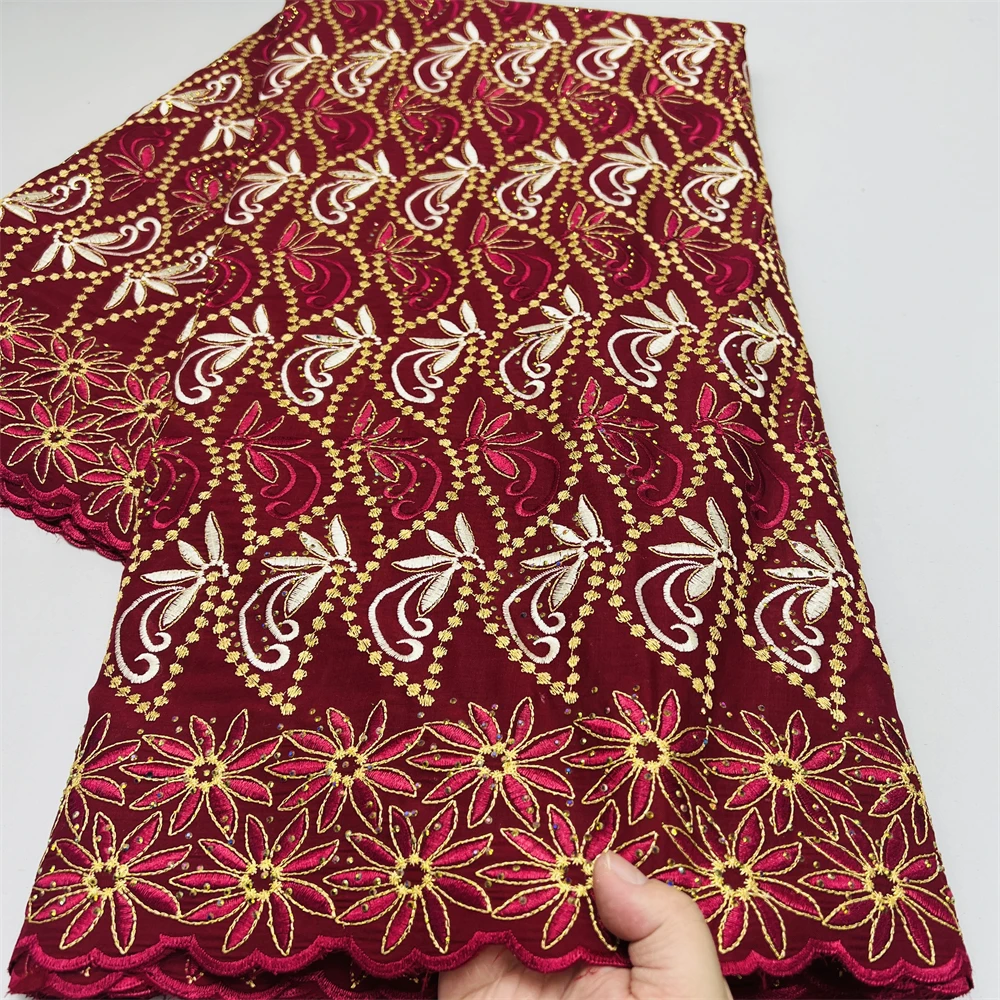 Swiss Lace Fabric with Rhinestones, Cotton Tissue, Nigerian and African Lace Embroidery, 2023 Latest
Swiss Lace Fabric with Rhinestones, Cotton Tissue, Nigerian and African Lace Embroidery, 2023 Latest