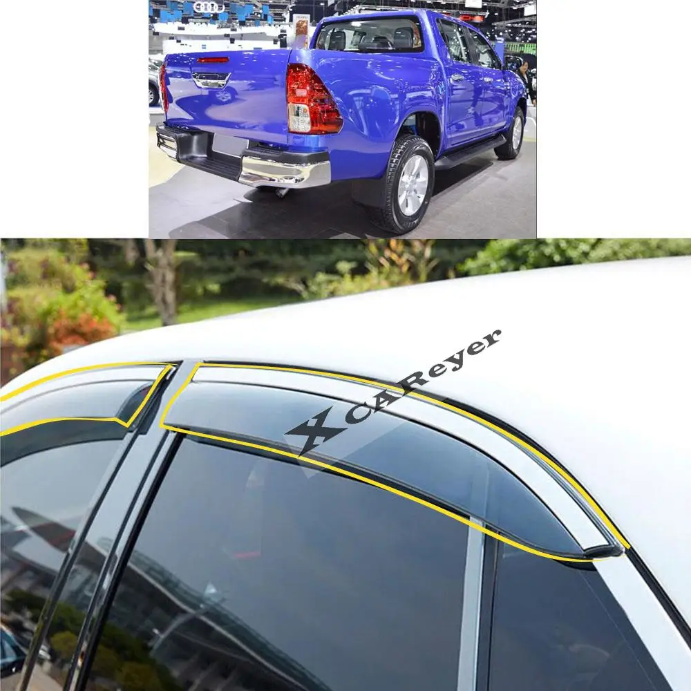 Для Toyota Hilux Revo Rocco 2015 2016 2017 2018 2019, автомобильная наклейка, пластиковое оконное стекло, ветрозащитный козырек, защита от дождя/солнца, вентиляционные детали
Для Toyota Hilux Revo Rocco 2015 2016 2017 2018 2019, автомобильная наклейка, пластиковое оконное стекло, ветрозащитный козырек, защита от дождя/солнца, вентиляционные детали