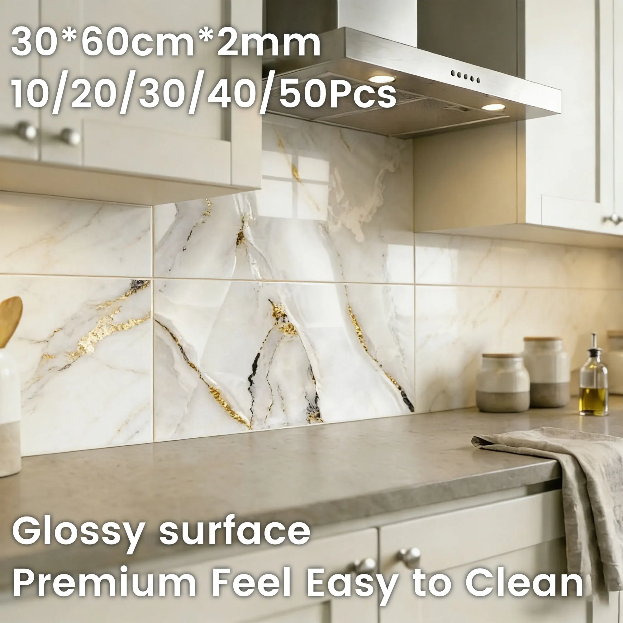 10-50pcs Pack Peel & Stick Marble Tiles Sticker Set - Self-Adhesive Waterproof Removable Wall for Kitchen Backsplash, Bathroom
10-50pcs Pack Peel & Stick Marble Tiles Sticker Set - Self-Adhesive Waterproof Removable Wall for Kitchen Backsplash, Bathroom