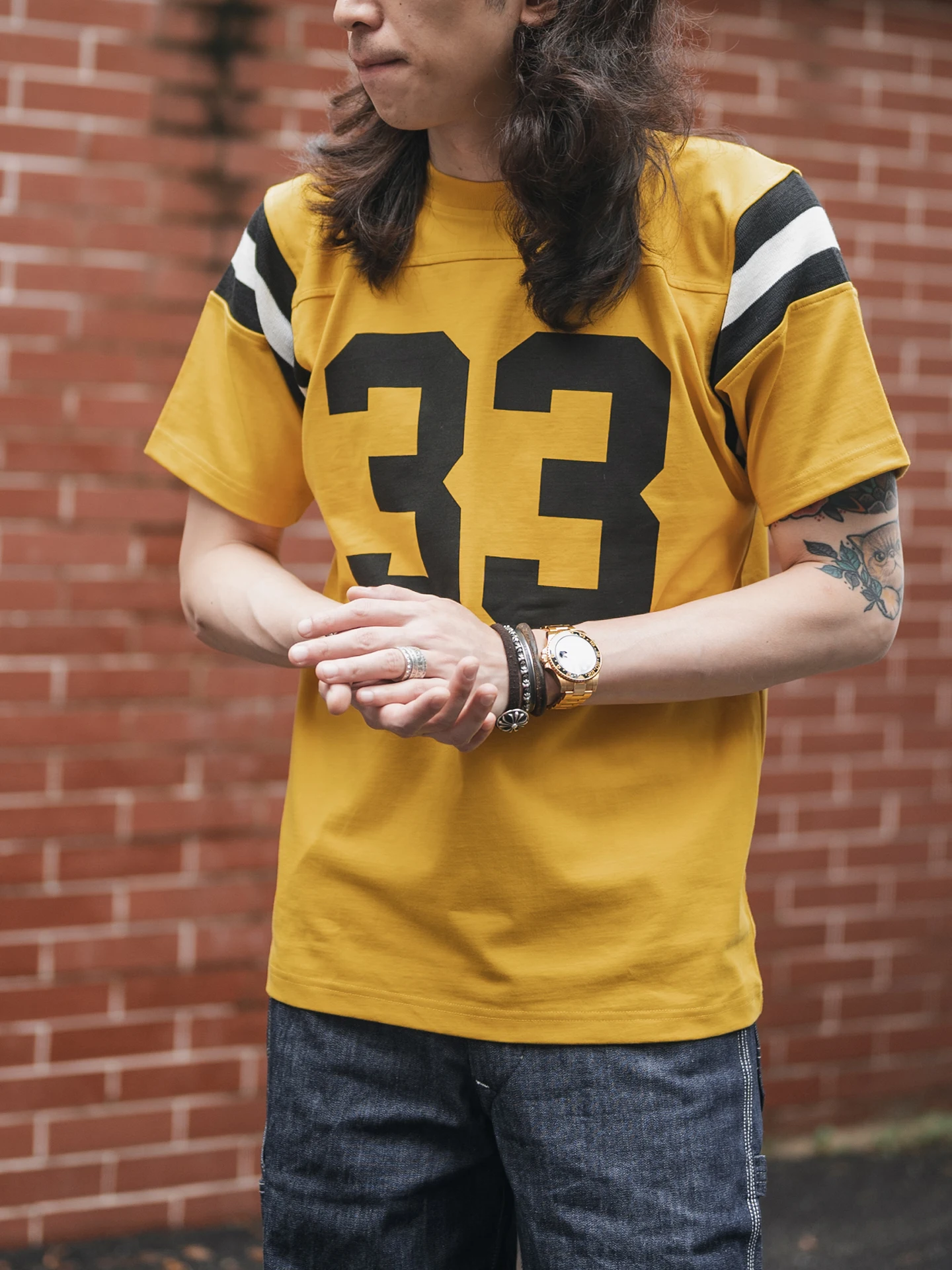 Non Stock American Football Rugby Short Sleeve Sport T-Shirt Pure Cotton Ribbed Arm Hole Tee Casual Style round Neck Design
Non Stock American Football Rugby Short Sleeve Sport T-Shirt Pure Cotton Ribbed Arm Hole Tee Casual Style round Neck Design