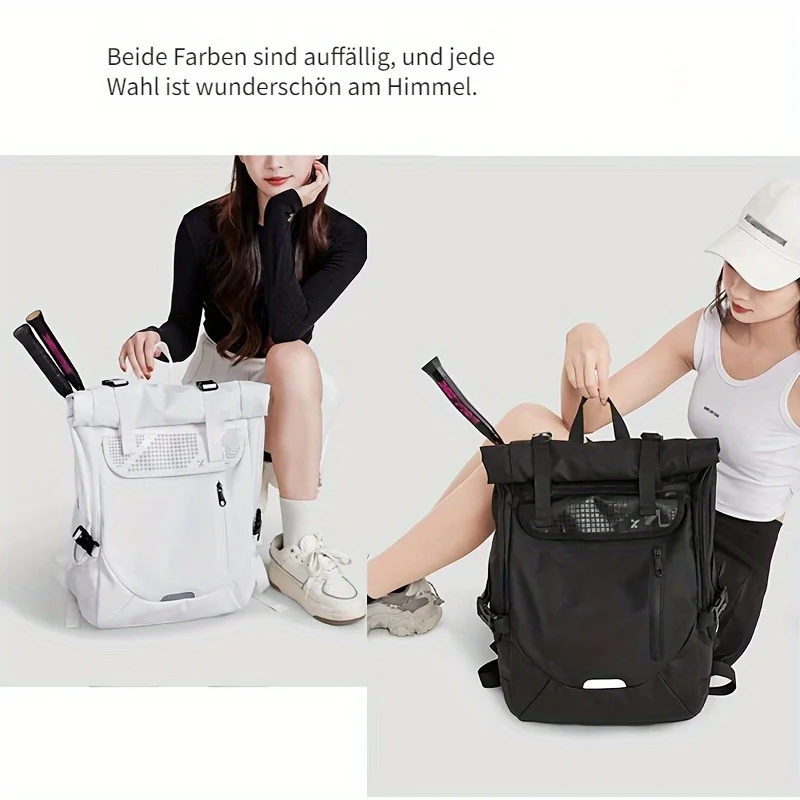 Großer Rucksack für Tennis und Badminton mit separatem Schuhfach, geeignet für 16-Zoll-Laptop und 1-2 Schläger, sportlich und mu
Großer Rucksack für Tennis und Badminton mit separatem Schuhfach, geeignet für 16-Zoll-Laptop und 1-2 Schläger, sportlich und mu