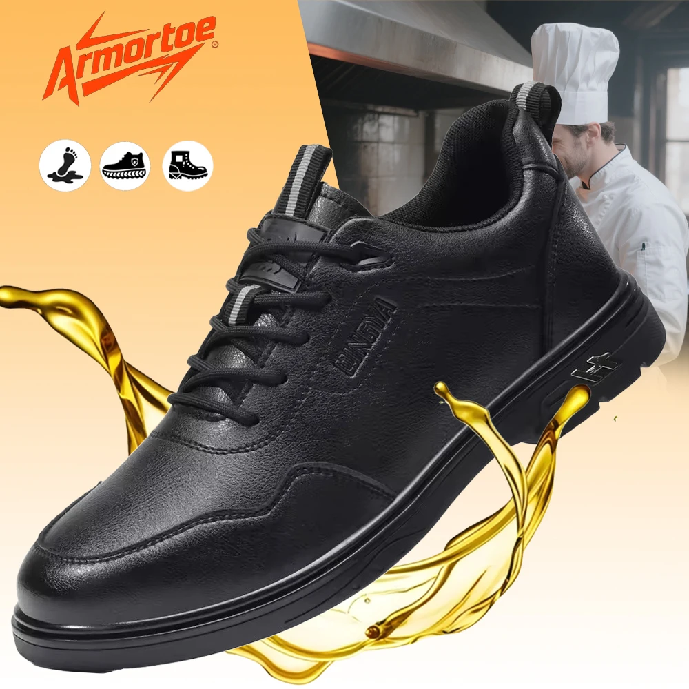 ArmorToe Four Seasons Chef Shoes Non-slip Wear-resistant Waterproof Oilproof Work Shoes Lightweight Comfortable #Armor5010
ArmorToe Four Seasons Chef Shoes Non-slip Wear-resistant Waterproof Oilproof Work Shoes Lightweight Comfortable #Armor5010