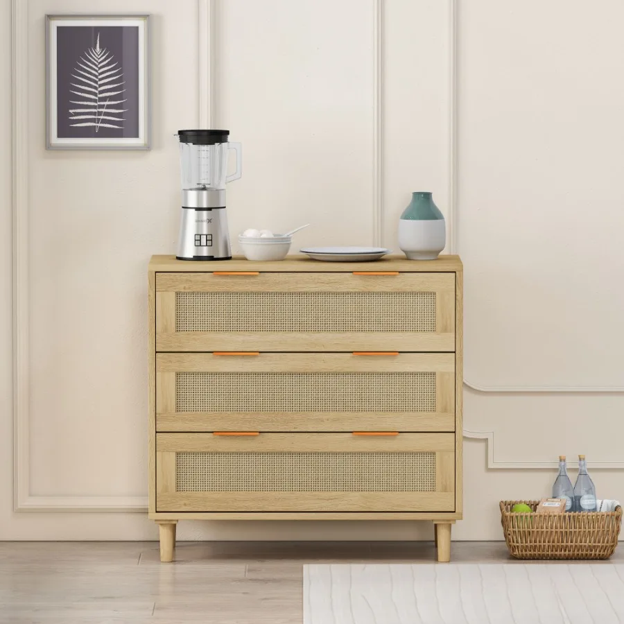 31.503Drawers Rattan Storage Cabinet Rattan Drawer for Bedroom Living Room Dining Room Hallways Oak
31.503Drawers Rattan Storage Cabinet Rattan Drawer for Bedroom Living Room Dining Room Hallways Oak