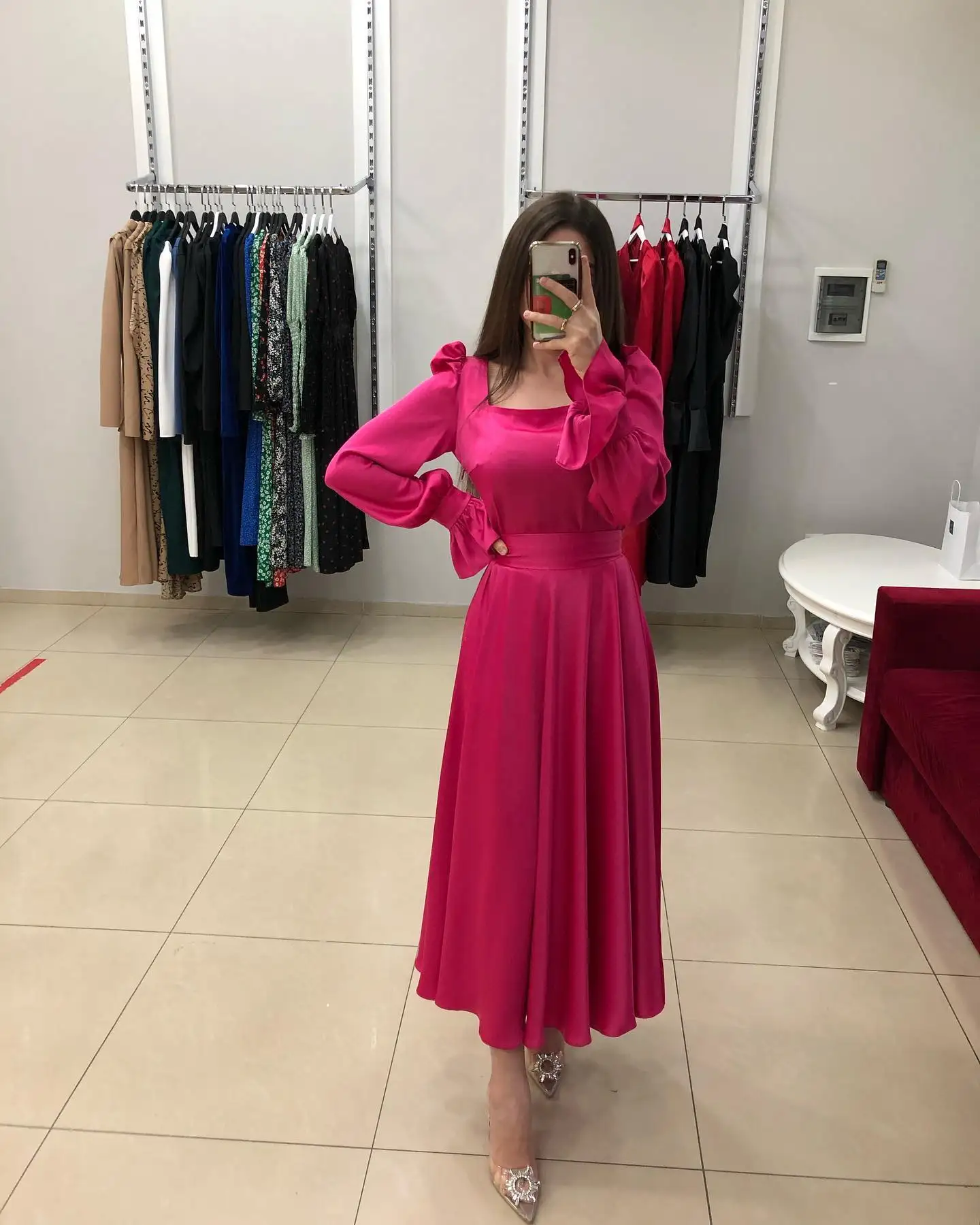 Customized High Quality Jersey Straight Evening Dresses Square Collar Long Sleeves Bespoke Occasion Gowns Modern Prom Dress
Customized High Quality Jersey Straight Evening Dresses Square Collar Long Sleeves Bespoke Occasion Gowns Modern Prom Dress