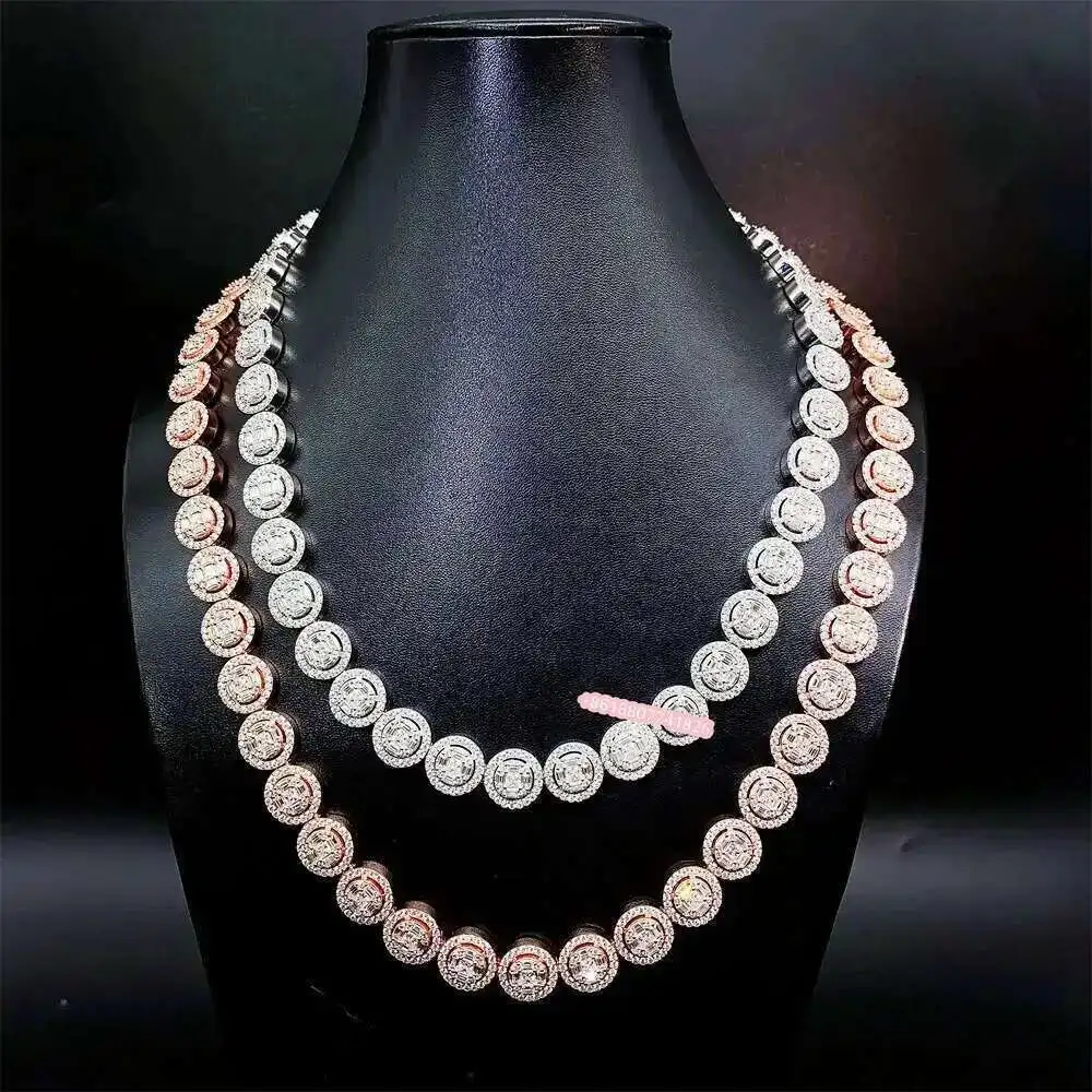 Hip Hop Jewelry 13mm Round Baguette Vvs Moissanite Diamond Iced Out Silver Custom Cuban Link Chain Necklace
Hip Hop Jewelry 13mm Round Baguette Vvs Moissanite Diamond Iced Out Silver Custom Cuban Link Chain Necklace