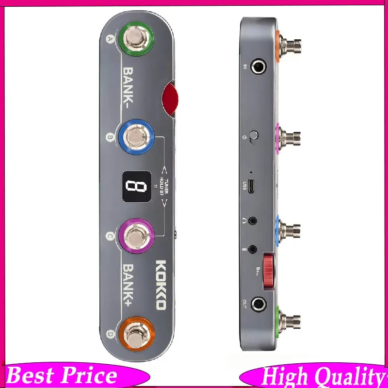 Kokko KE1 Guitar Effects Processor Multi-Functional 36 Presets 6 Effect Modules Noise Reduction Boost Modulation Delay Reverb