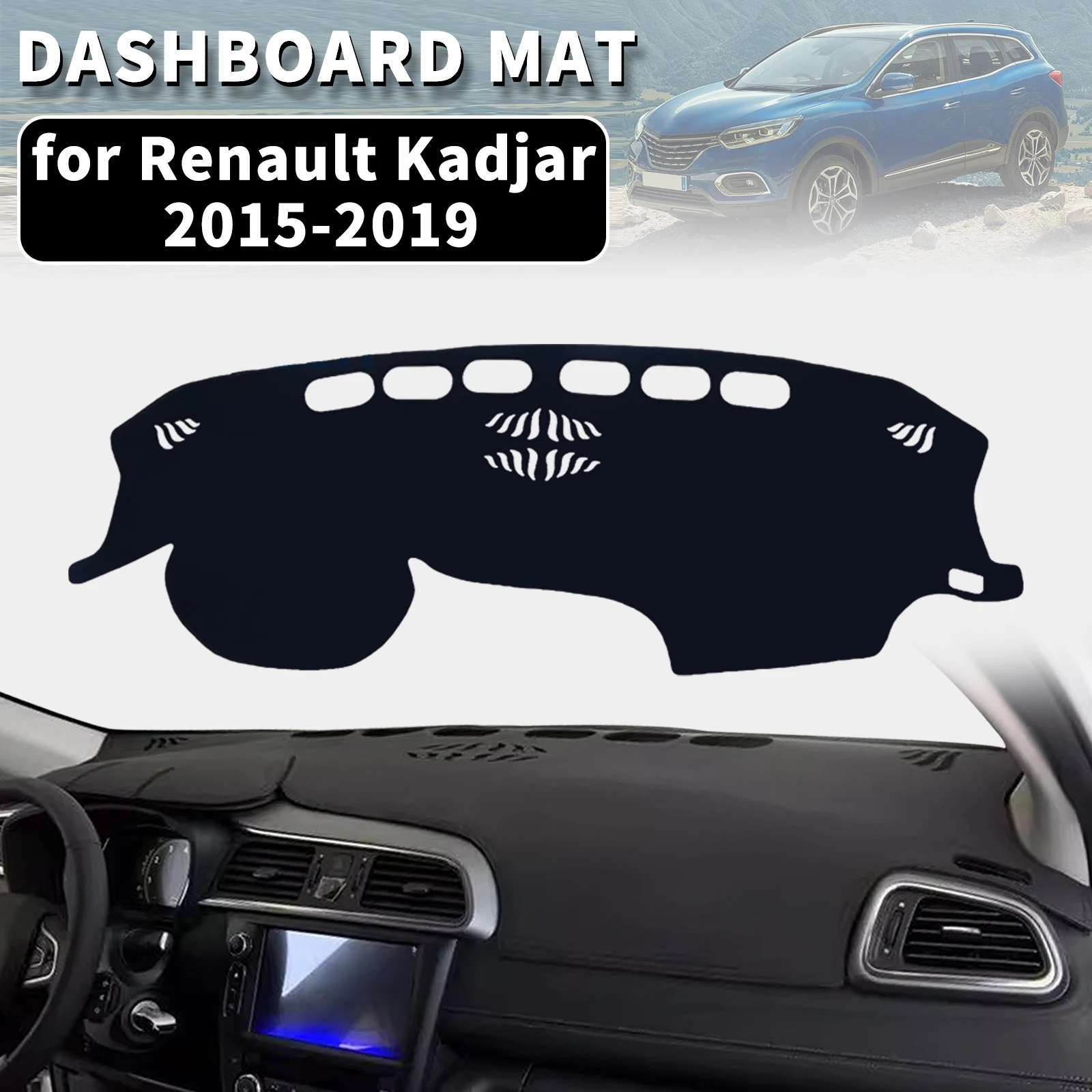 for Renault Kadjar 2015-2019 Dashmat Dashboard Cover Dash Mat Anti-UV Sun Shade Carpet Pad Car Styling Accessories Protector
for Renault Kadjar 2015-2019 Dashmat Dashboard Cover Dash Mat Anti-UV Sun Shade Carpet Pad Car Styling Accessories Protector