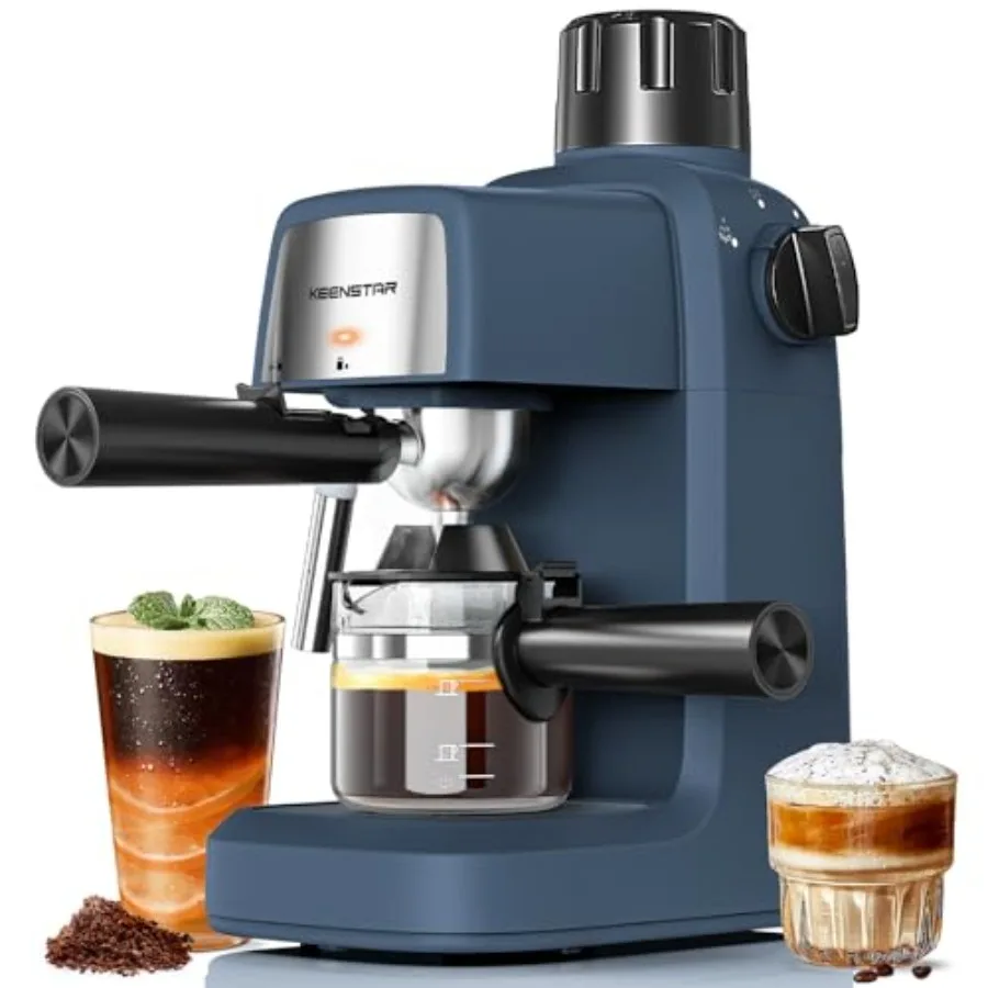 3.5Bar Espresso Machine with Milk Frother, 800W Compact Espresso and Cappuccino Maker, Preheating Function, 4-Cup Espresso Make
3.5Bar Espresso Machine with Milk Frother, 800W Compact Espresso and Cappuccino Maker, Preheating Function, 4-Cup Espresso Make