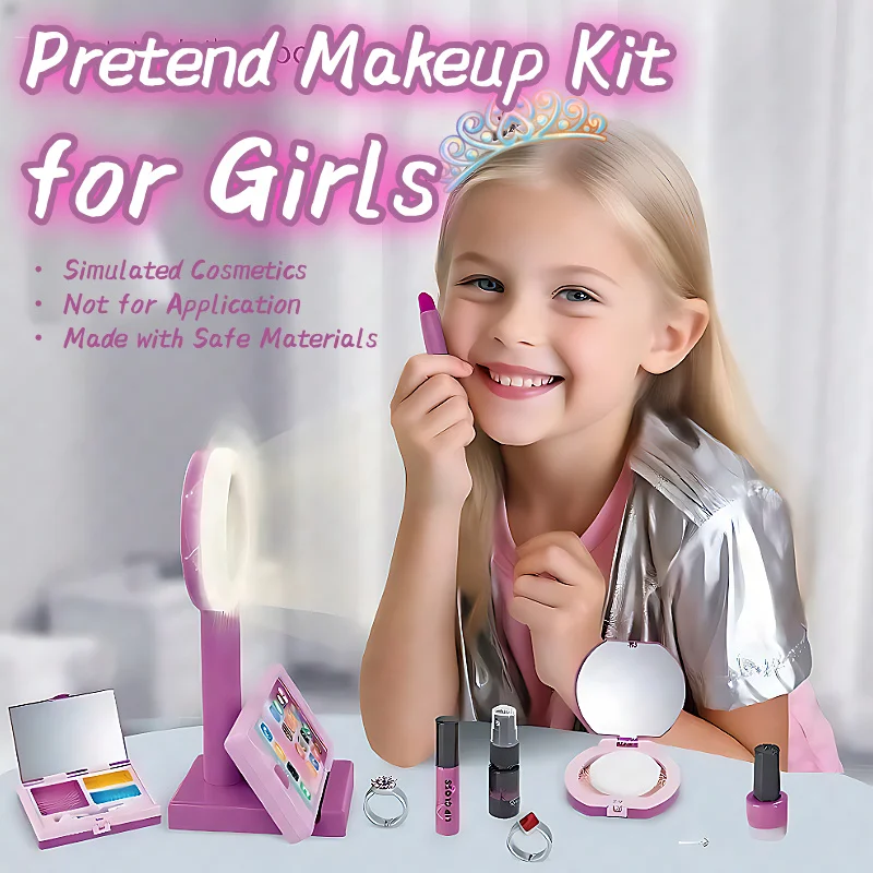 Набор для макияжа для ролевых игр для девочек от 3 лет, реалистичный косметический игровой набор с подсветкой для макияжа — идеальный подарок на день рождения
Набор для макияжа для ролевых игр для девочек от 3 лет, реалистичный косметический игровой набор с подсветкой для макияжа — идеальный подарок на день рождения
