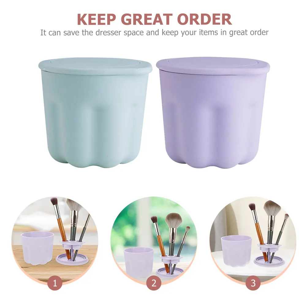 2pcs Makeup Brush Holder Organizer Storage Box For Brushes Pens Desktop Home 3 Grids Space Saving Vanity Stationery
2pcs Makeup Brush Holder Organizer Storage Box For Brushes Pens Desktop Home 3 Grids Space Saving Vanity Stationery