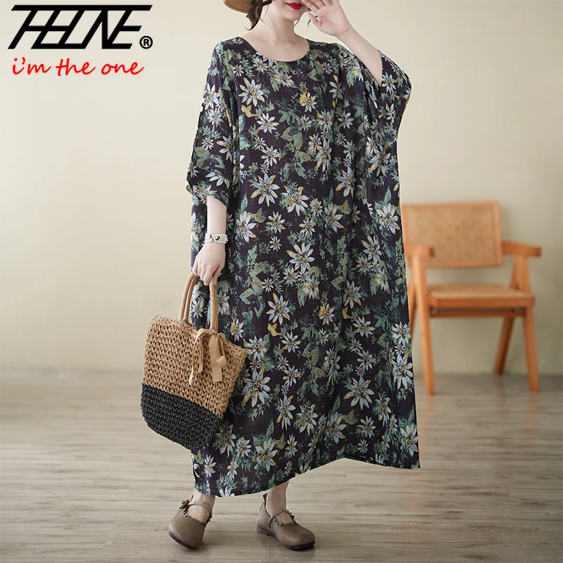 THHONE Vestidos De Mujer Plus Size Summer Dress Women 2025 Korean Style Floral Casual Loose Print Long New in Dresses Oversized
THHONE Vestidos De Mujer Plus Size Summer Dress Women 2025 Korean Style Floral Casual Loose Print Long New in Dresses Oversized