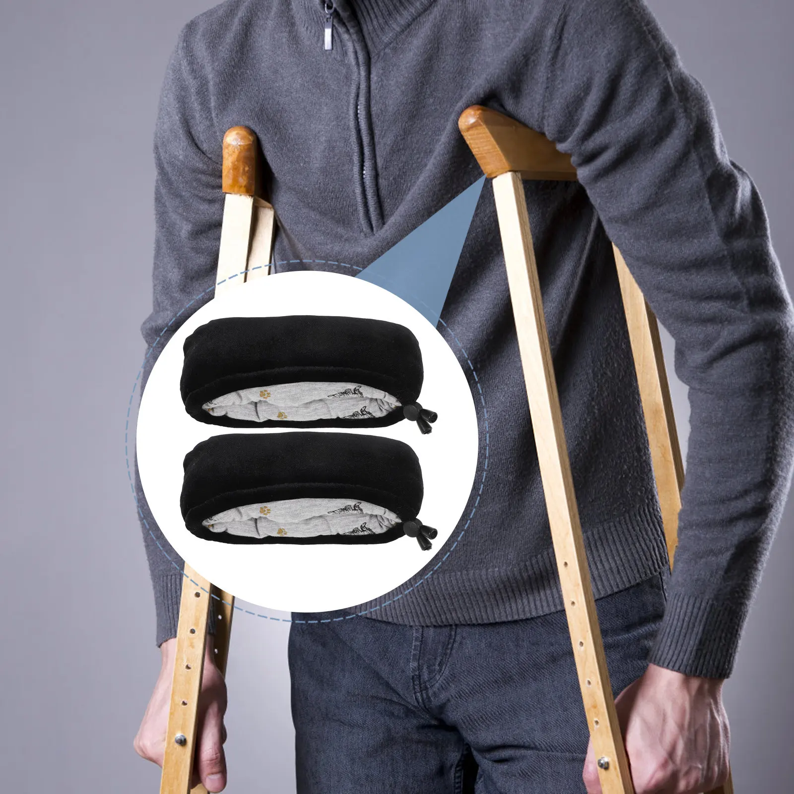 1Pair Cane Crutch Covers Wear-Resistant Comfortable Underarm Pads Portable Reusable Thickened Breathable Crutch Padding
1Pair Cane Crutch Covers Wear-Resistant Comfortable Underarm Pads Portable Reusable Thickened Breathable Crutch Padding