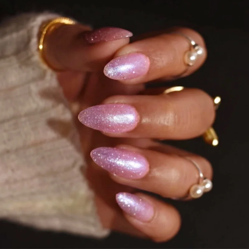 24Pcs Simple Pink Pearlescent Design Fake Nail Mid-length Almond Press on False Nails Full Cover Wearable Finished Manicure Tips
24Pcs Simple Pink Pearlescent Design Fake Nail Mid-length Almond Press on False Nails Full Cover Wearable Finished Manicure Tips