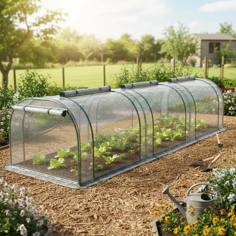 11.5' L x 3.25' W x 2.5' H PVC Metal Tunnel Garden Greenhouse Kit
11.5' L x 3.25' W x 2.5' H PVC Metal Tunnel Garden Greenhouse Kit