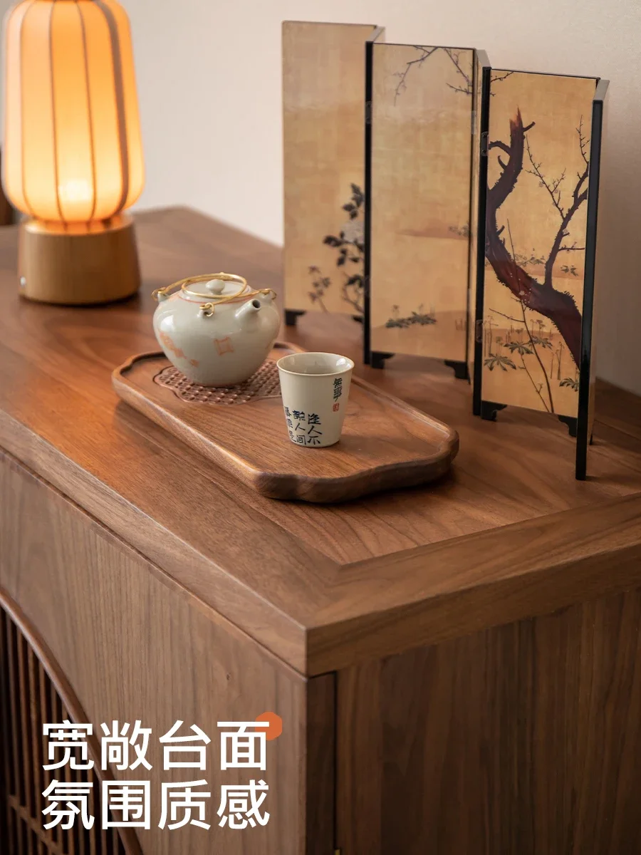 New Chinese-style door porch cabinet shoe cabinet integrated black walnut home Song-style Zen partition side cabinet
New Chinese-style door porch cabinet shoe cabinet integrated black walnut home Song-style Zen partition side cabinet