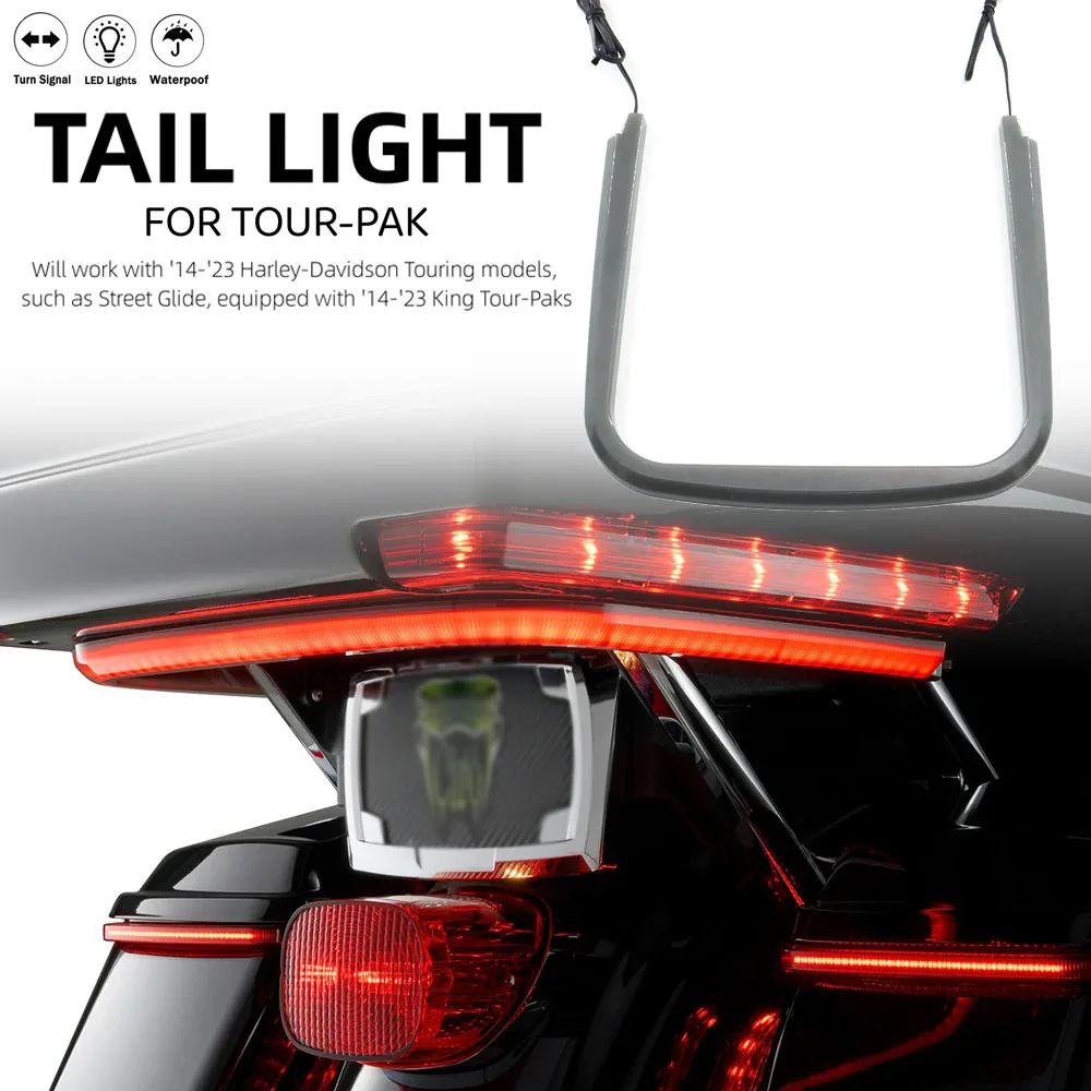 New Motorcycle LED Tail Light Turn Signal Lamp Light Smoke For Harley Tour-Pak Ultra Limited Road Glide Ultra CVO 2014-2023
New Motorcycle LED Tail Light Turn Signal Lamp Light Smoke For Harley Tour-Pak Ultra Limited Road Glide Ultra CVO 2014-2023
