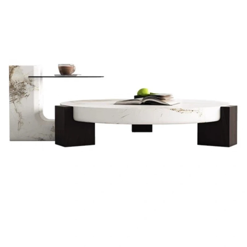 Italian household minimalist round edge table marble coffee table combination living room modern glass coffee table
Italian household minimalist round edge table marble coffee table combination living room modern glass coffee table