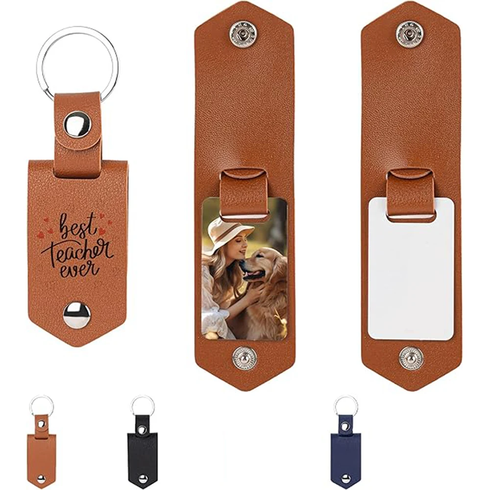 Metal Sublimation Keychain Blanks with Leather Cover Double Sided Aluminum Sublimation Blanks Heat Transfer DIY Key Chain
Metal Sublimation Keychain Blanks with Leather Cover Double Sided Aluminum Sublimation Blanks Heat Transfer DIY Key Chain