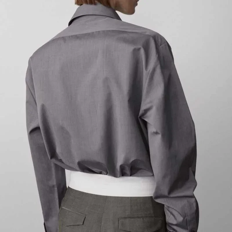 Laple Neck Shirts Blouses Long Sleeve Blusas Mujer Sigle Breasted Camisas Casual Ropa Mujer 2024 Spring Simple Clothes Women
Laple Neck Shirts Blouses Long Sleeve Blusas Mujer Sigle Breasted Camisas Casual Ropa Mujer 2024 Spring Simple Clothes Women