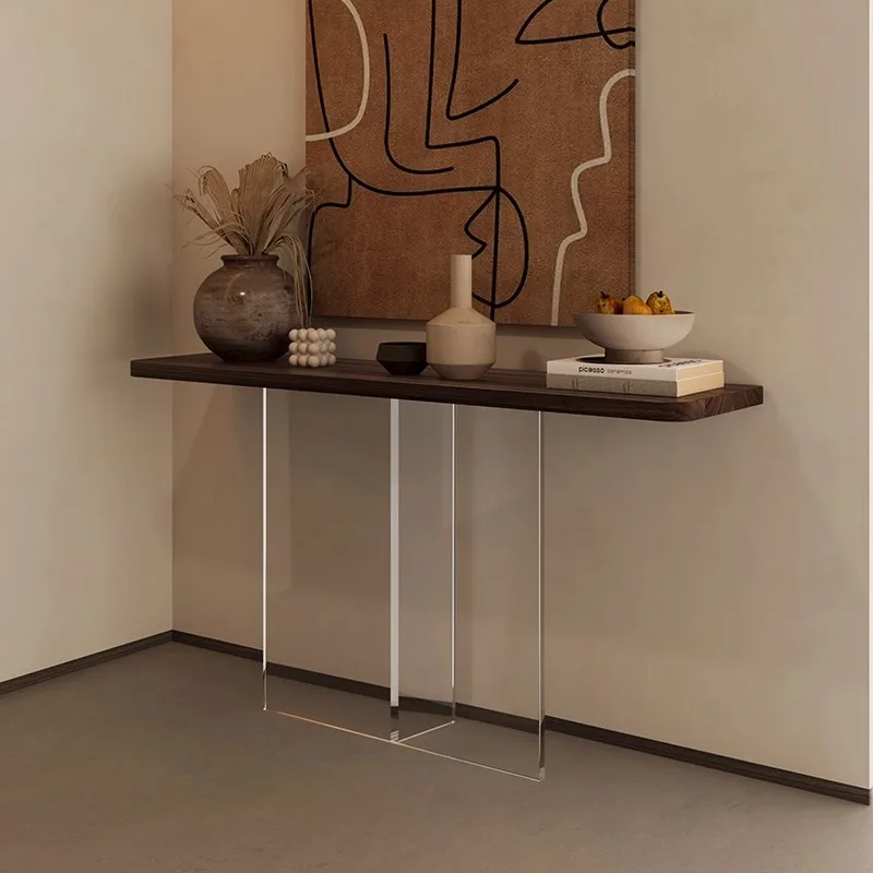 #For North American black walnut porch table acrylic long strip few solid wood strip case decoration against the wall antique
#For North American black walnut porch table acrylic long strip few solid wood strip case decoration against the wall antique