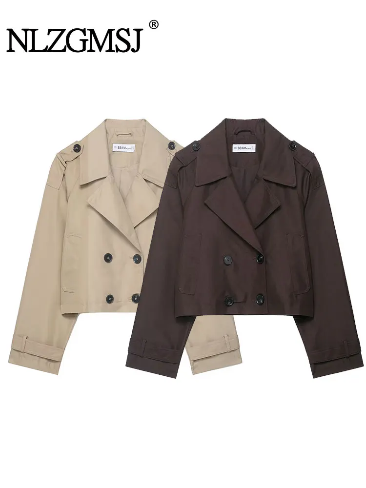 NLZGMSJ винтажные повседневные шикарные женские куртки, однотонные короткие пальто с отложным воротником и пуговицами, новая мода, осень 2021, женская куртка
NLZGMSJ винтажные повседневные шикарные женские куртки, однотонные короткие пальто с отложным воротником и пуговицами, новая мода, осень 2021, женская куртка