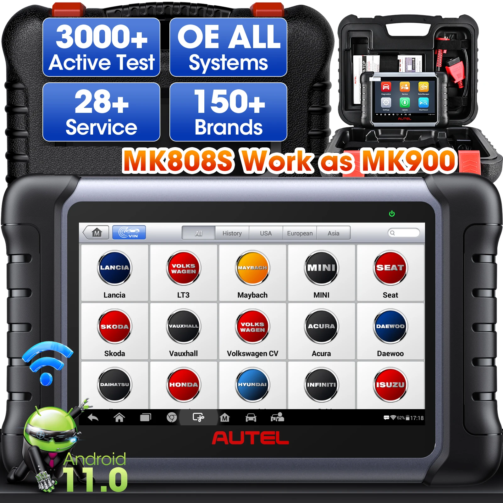 Autel MK808S Auto Diagnostic Tools OBD OBD2 Scanner All System Code Reader Bi-directional Control PK MK808 MX808S
Autel MK808S Auto Diagnostic Tools OBD OBD2 Scanner All System Code Reader Bi-directional Control PK MK808 MX808S