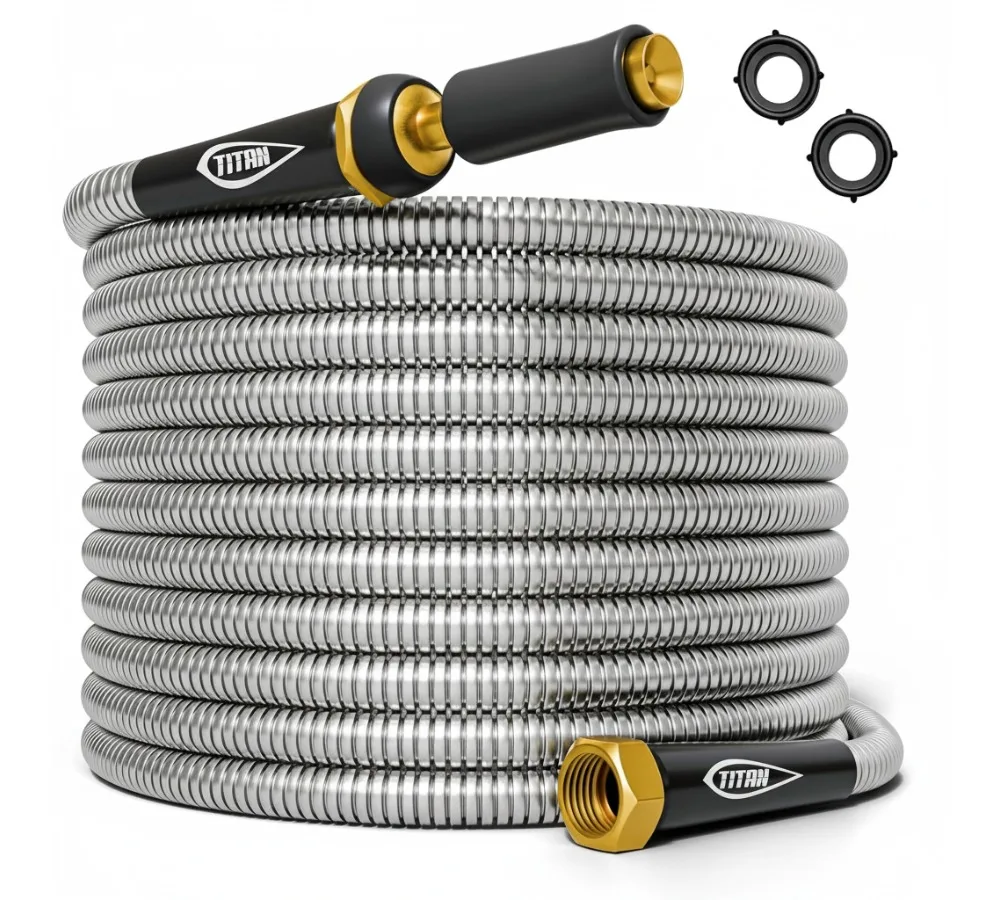 Садовый шланг из нержавеющей стали 15 футов, гибкий, легкий, прочный, без ударов, высокое давление 500 фунтов на квадратный дюйм для домашних работников профессионалов
Садовый шланг из нержавеющей стали 15 футов, гибкий, легкий, прочный, без ударов, высокое давление 500 фунтов на квадратный дюйм для домашних работников профессионалов