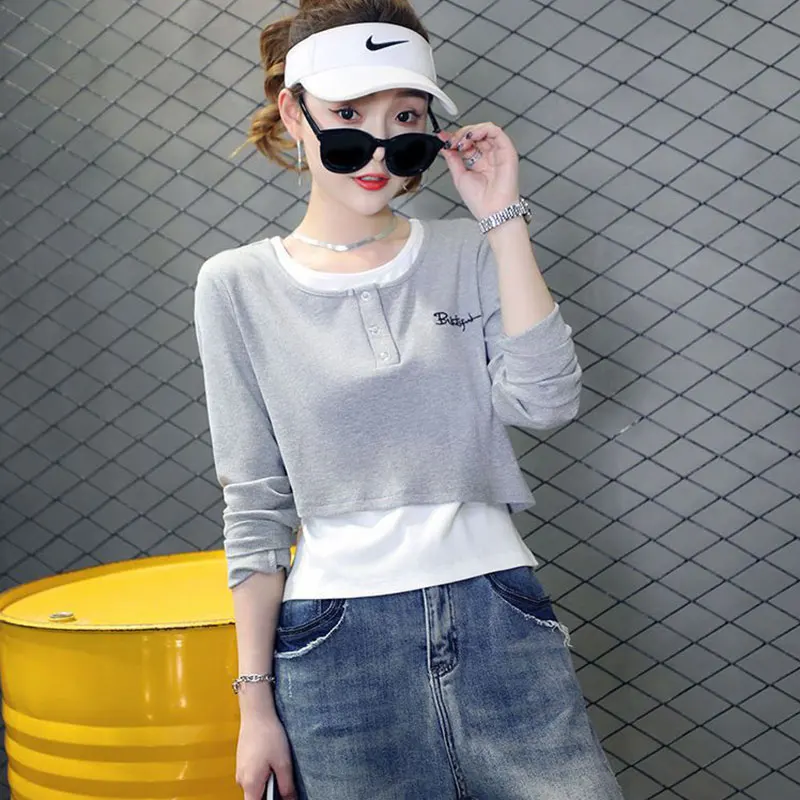Women's Autumn Fashion Office Lady Simplicity Patchwork O-neck Long Sleeve T-Shirt Women Clothes Casual Elegant All-match Tops
Women's Autumn Fashion Office Lady Simplicity Patchwork O-neck Long Sleeve T-Shirt Women Clothes Casual Elegant All-match Tops