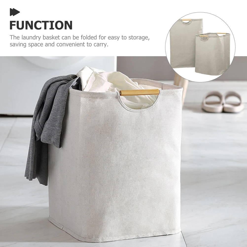 2Pcs Foldable Laundry Basket 60L 36L Cotton Linen Wood Handle High Capacity Clothes Storage Bedroom Hamper Home Dorm
2Pcs Foldable Laundry Basket 60L 36L Cotton Linen Wood Handle High Capacity Clothes Storage Bedroom Hamper Home Dorm