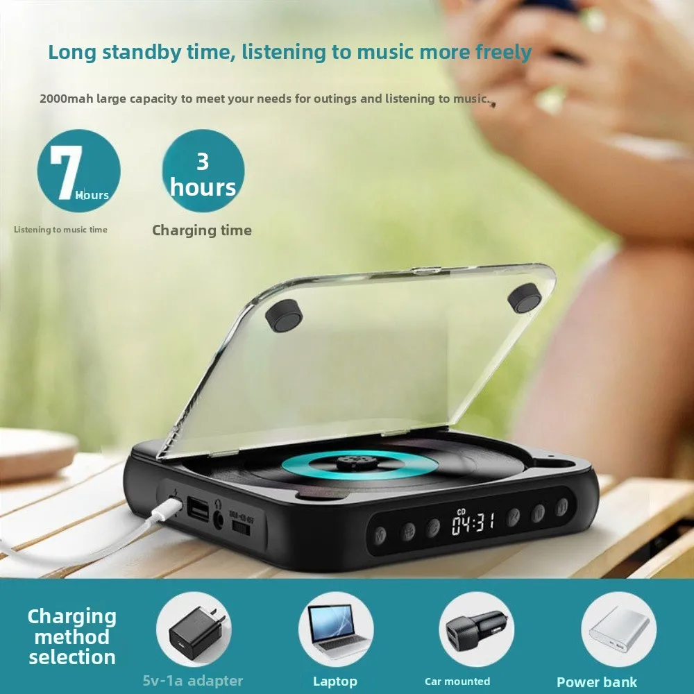 Wireless Portable CD Player LCD Screen with Bluetooth 5.3 Bluetooth CD Player A-B Repeat Compact & Lightweight
Wireless Portable CD Player LCD Screen with Bluetooth 5.3 Bluetooth CD Player A-B Repeat Compact & Lightweight