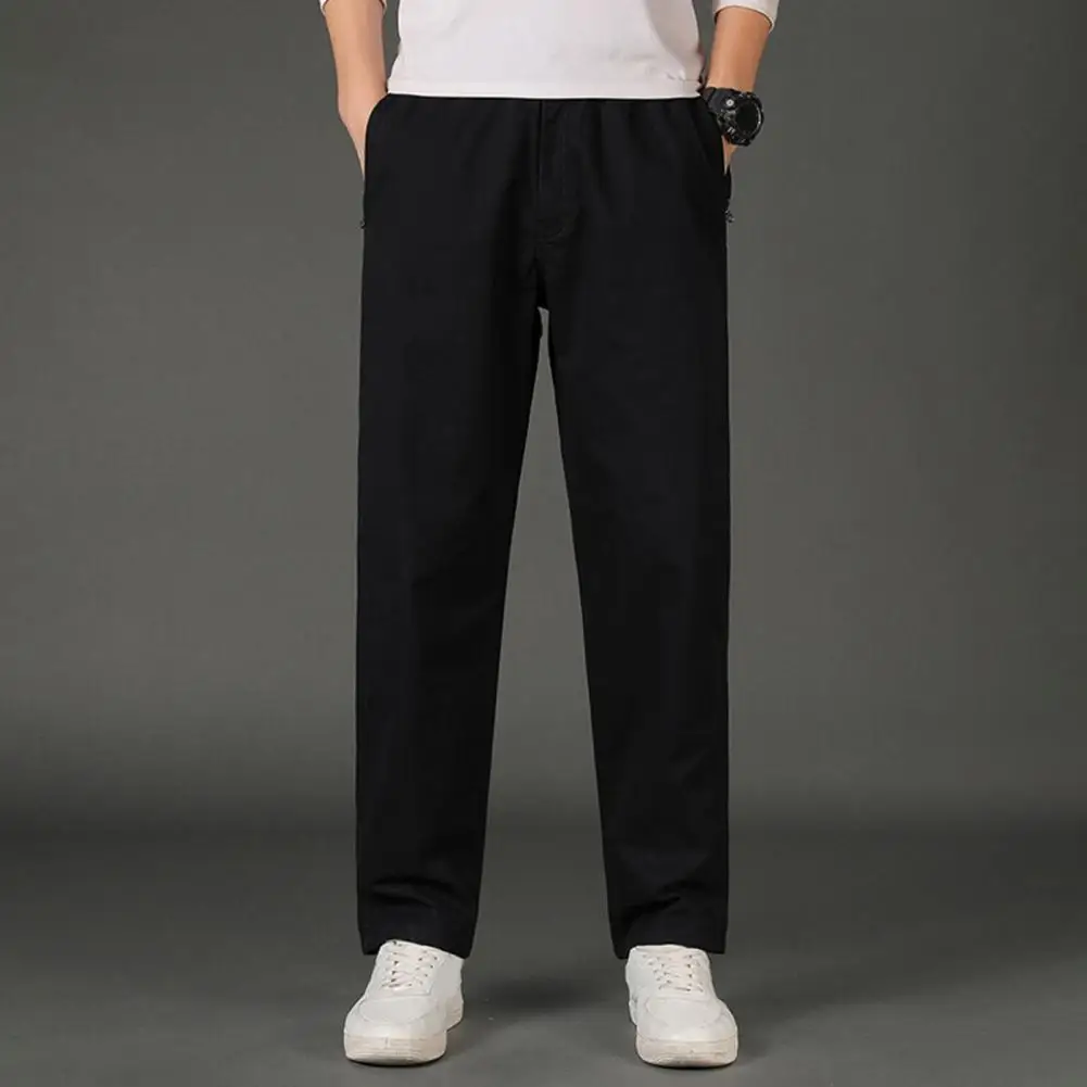 Men Pants Solid Color Sweat-absorbing Elastic Waist Drawstring Pants Trousers Streetwear
Men Pants Solid Color Sweat-absorbing Elastic Waist Drawstring Pants Trousers Streetwear