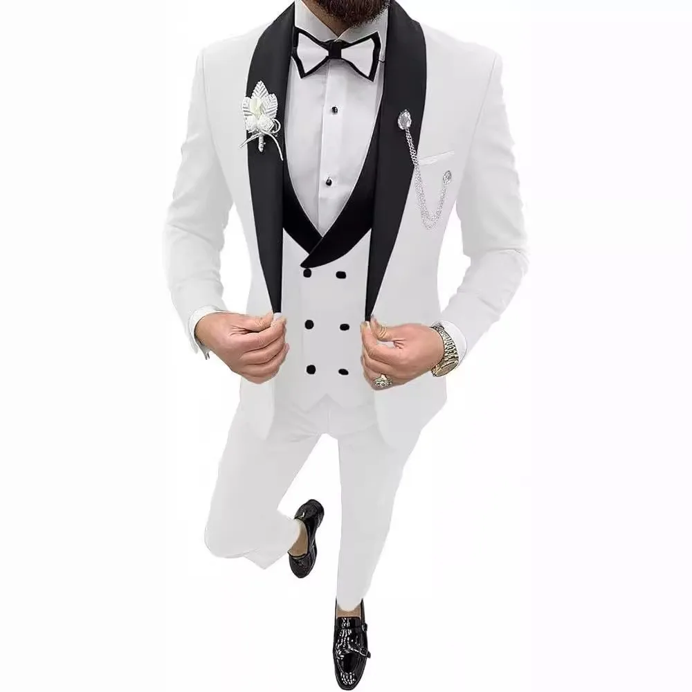DV071 New Casual Business Men's Suit Three-piece Bridegroom Best Man Wedding Banquet Dress Costume Homme Trajes Elegant
DV071 New Casual Business Men's Suit Three-piece Bridegroom Best Man Wedding Banquet Dress Costume Homme Trajes Elegant