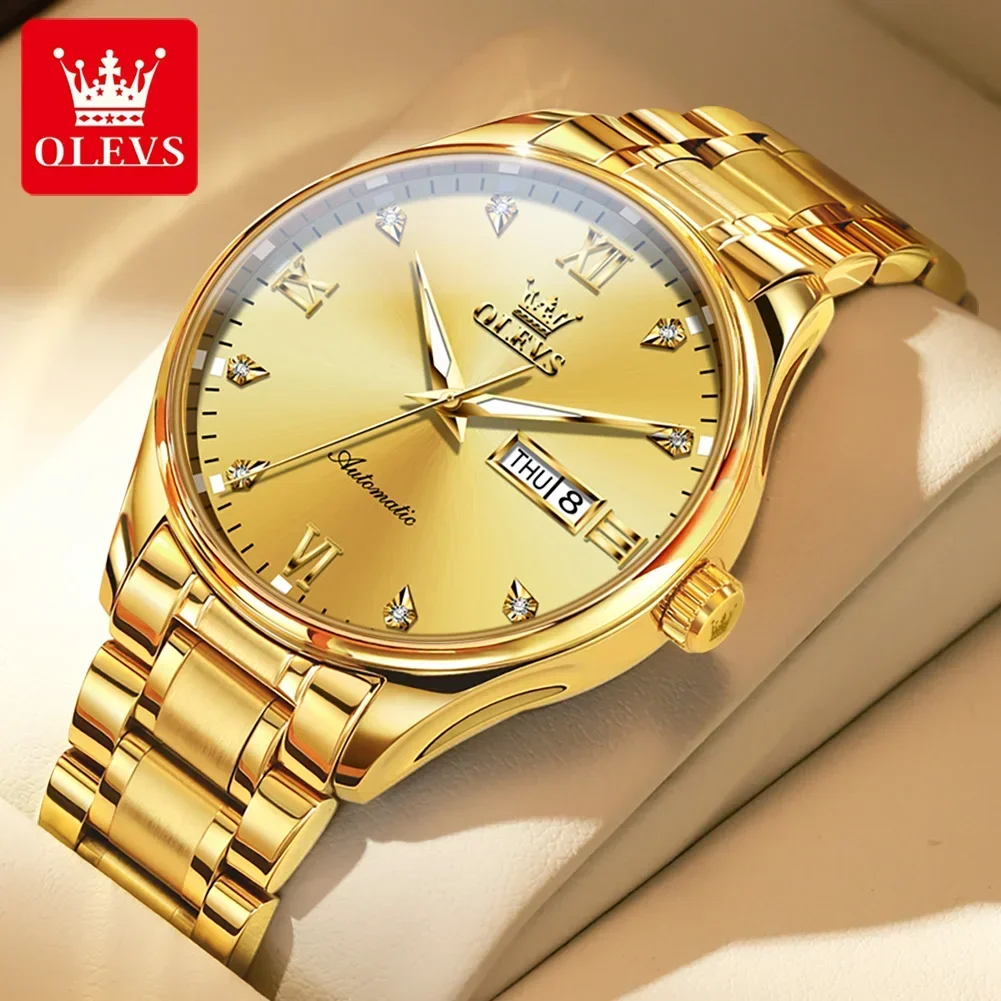 OLEVS Brand Automatic Mechanical Watch for Man Fashion Waterproof Luminous Dial Stainless Steel Business Wristwatch Reloj Hombre
OLEVS Brand Automatic Mechanical Watch for Man Fashion Waterproof Luminous Dial Stainless Steel Business Wristwatch Reloj Hombre