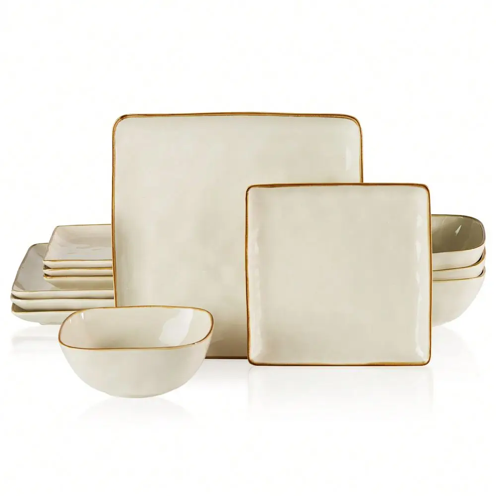 12Piece Stoneware Plates And Bowls Sets, Dishes Set For 4, ch Resistant Dishware Sets, Reactive Glaze
12Piece Stoneware Plates And Bowls Sets, Dishes Set For 4, ch Resistant Dishware Sets, Reactive Glaze