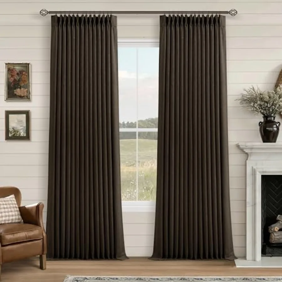 100% out Linen 102 Inch Curtains 2 Panel Set for Bedroom Pinch Pleated Brown Linen Insulated Heavy Curtain 40 x 102 Inch Length
100% out Linen 102 Inch Curtains 2 Panel Set for Bedroom Pinch Pleated Brown Linen Insulated Heavy Curtain 40 x 102 Inch Length