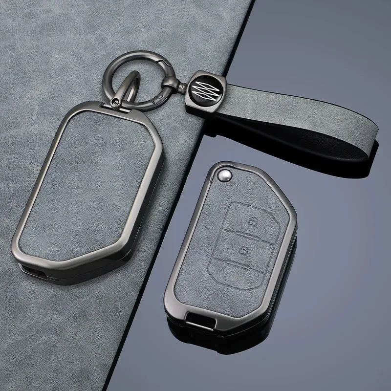 Zinc Alloy + Leather Car Key Case Cover for Jeep Wrangler JL JLU Rubicon Gladiator JT Sahara JLU 2018 2019 2020 2021 2022 2023
Zinc Alloy + Leather Car Key Case Cover for Jeep Wrangler JL JLU Rubicon Gladiator JT Sahara JLU 2018 2019 2020 2021 2022 2023