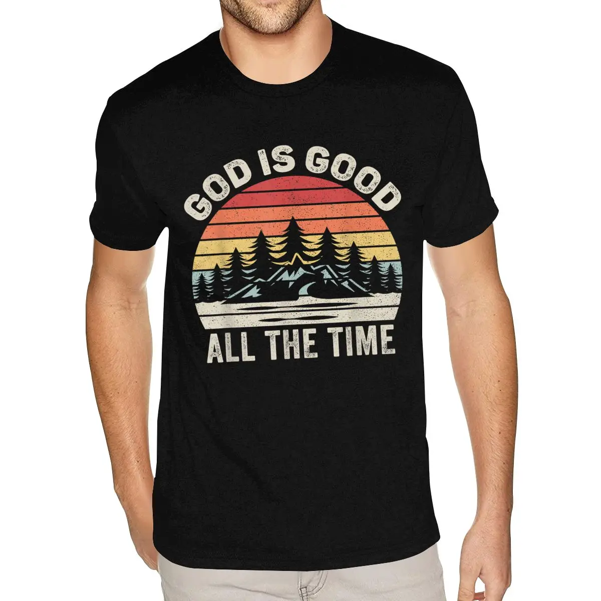 Cheap Vintage Retro God Is Good All The Time Christian Tee for Men Custom Print Short Sleeved Ultra Cotton Black O-neck T Shirt
Cheap Vintage Retro God Is Good All The Time Christian Tee for Men Custom Print Short Sleeved Ultra Cotton Black O-neck T Shirt