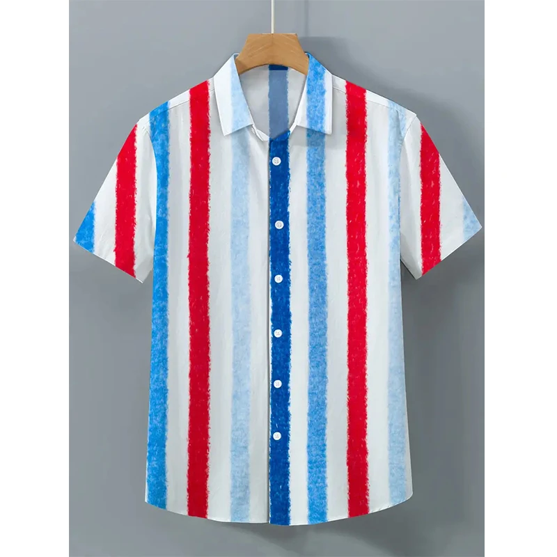 Hawaiian Beach Shirts Men's Short-sleeved Casual Shirts Seaside Vacation Oversized Stripe Printed Male Clothing Loose Blouse 6xl
Hawaiian Beach Shirts Men's Short-sleeved Casual Shirts Seaside Vacation Oversized Stripe Printed Male Clothing Loose Blouse 6xl
