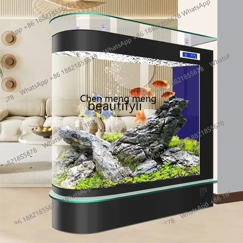 R cc182Living room household screen floor-to-ceiling goldfish tank medium and large circulating filtration water-free aquarium R
R cc182Living room household screen floor-to-ceiling goldfish tank medium and large circulating filtration water-free aquarium R