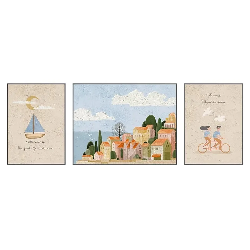 Modern simple landscape living room decorative painting Nordic sofa background wall mural texture cream wind triptych hanging pa
Modern simple landscape living room decorative painting Nordic sofa background wall mural texture cream wind triptych hanging pa