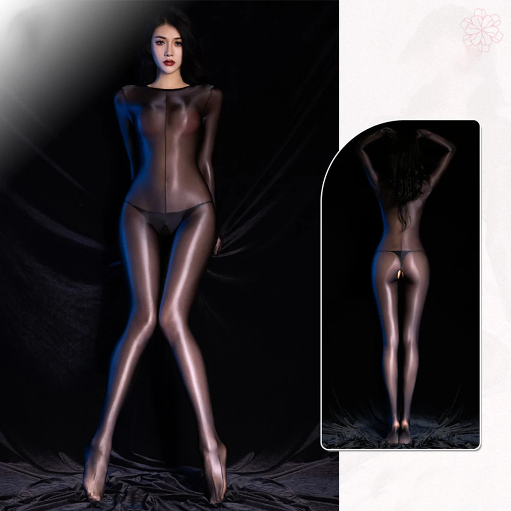 Oil Glossy Shiny Open Crotch Full Bodysuit Bandage Cocoons Body Stockings Pantyhose Sheer Jumpsuit See Thourgh Sexy Tight
Oil Glossy Shiny Open Crotch Full Bodysuit Bandage Cocoons Body Stockings Pantyhose Sheer Jumpsuit See Thourgh Sexy Tight