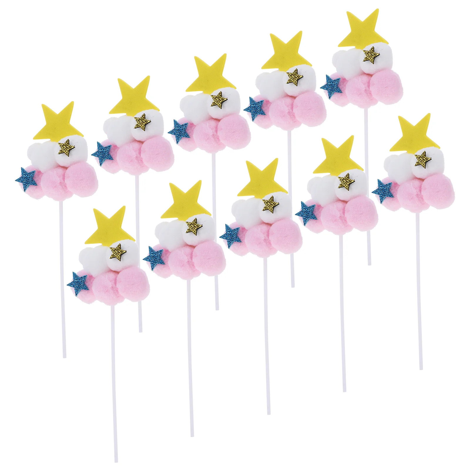 10Pcs Star Plugin Cake Pompom Toppers Elegant Cupcake Picks Birthday Party Cake Decorations Dessert Picks Dessert Toppers
10Pcs Star Plugin Cake Pompom Toppers Elegant Cupcake Picks Birthday Party Cake Decorations Dessert Picks Dessert Toppers