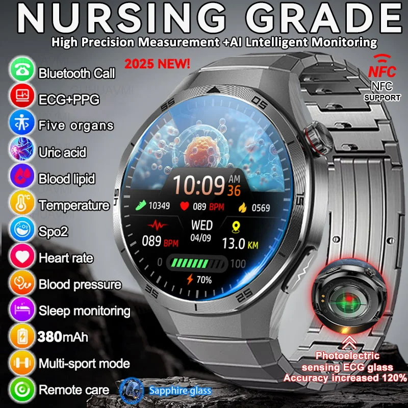 2025 ECG+PPG+HRV Blood Coponents Smart Watch Men Uric Acid Lipid Health Monitor BT Call Sleep Physical Health Smartwatches Women
2025 ECG+PPG+HRV Blood Coponents Smart Watch Men Uric Acid Lipid Health Monitor BT Call Sleep Physical Health Smartwatches Women