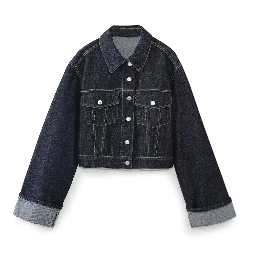 2023 Autumn/Winter New Product Women's New Fashion and Casual Versatile Rolled Edge Sleeves Denim Jacket Coat
2023 Autumn/Winter New Product Women's New Fashion and Casual Versatile Rolled Edge Sleeves Denim Jacket Coat