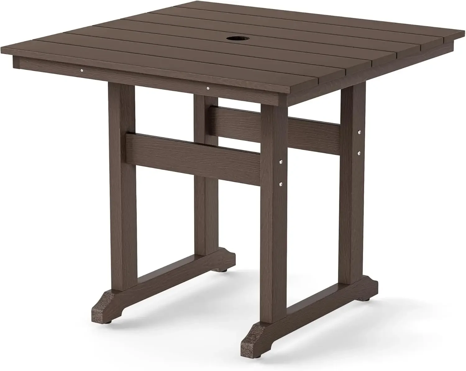 4 square outdoor dining tables, HDPE weather resistant 35 inch dining table with 1.96-inch sunshade hole
4 square outdoor dining tables, HDPE weather resistant 35 inch dining table with 1.96-inch sunshade hole
